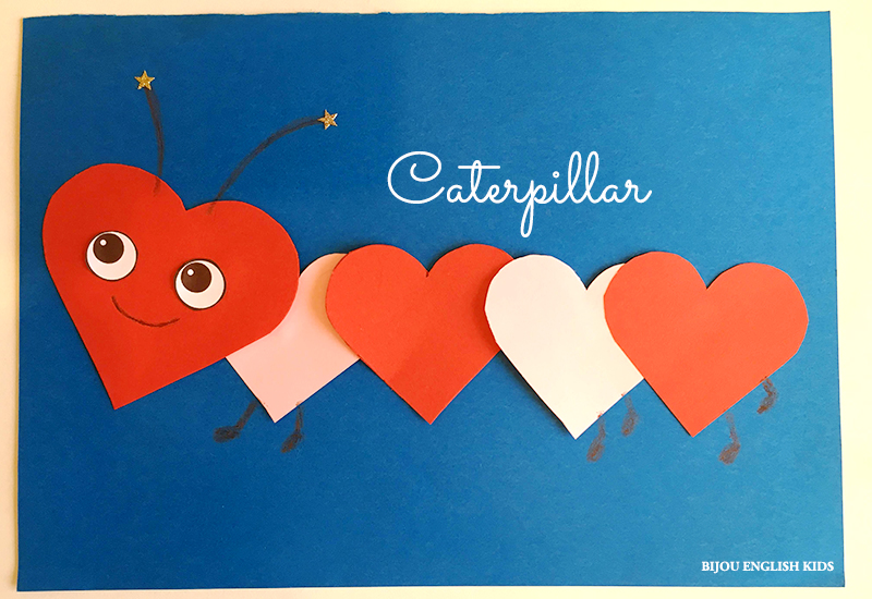 heart caterpillar craft